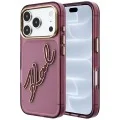 Калъф за iPhone 17 Pro - IML Big Signature Resin Logo Metal Frame (KLHCP18L6HCKSRR) - Karl Lagerfeld - Бордо