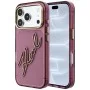 Калъф за телефон за iPhone 18 Pro / iPhone 17 Pro IML Big Signature Resin Logo Metal Frame (KLHCP18L6HCKSRR) - Karl Lagerfeld - Бордо
