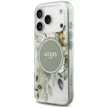 Калъф за iPhone 17 Pro - IML Flower & Tonal Circle MagSafe (GUHMP18LHFWBDCEN) - Guess - Зелен