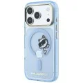 Калъф за iPhone 17 Pro - IML Peekaboo Print Metal Frame MagSafe (KLHMP18L6HCPSCB) - Karl Lagerfeld - Светло син