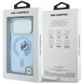 Калъф за iPhone 17 Pro - IML Peekaboo Print Metal Frame MagSafe (KLHMP18L6HCPSCB) - Karl Lagerfeld - Светло син