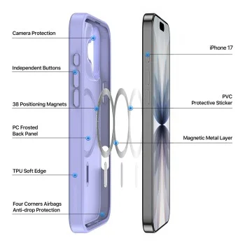 Калъф за iPhone 17 - Yind MagSafe Series - Dux Ducis - Черен