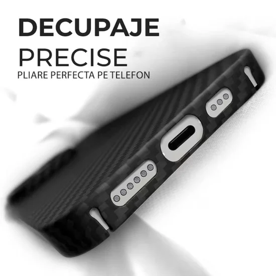 Калъф за iPhone 18 Pro Max / iPhone 17 Pro Max - Aramid Fiber MagSafe - Techsuit - Черен