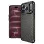 Калъф за iPhone 18 Pro Max / iPhone 17 Pro Max - CarbonFiber - Techsuit - Черен