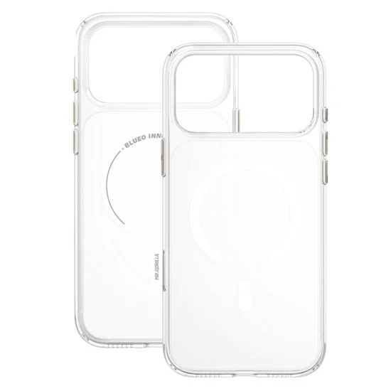 Калъф за iPhone 18 Pro Max / iPhone 17 Pro Max - Crystal+ Anti-Drop MagSafe - Blueo - Прозрачен
