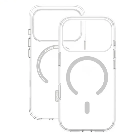 Калъф за iPhone 18 Pro Max / iPhone 17 Pro Max - Crystal Pro Anti-Drop MagSafe - Blueo - Прозрачен