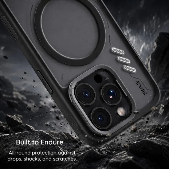 Калъф за iPhone 18 Pro Max / iPhone 17 Pro Max - Frosted Heat Dissipation Stand MagSafe - Blueo - Син