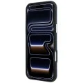 Калъф за iPhone 18 Pro Max / iPhone 17 Pro Max - Grained Leather Round Strass Logo MagSafe (GUHMP18X6PSRMDEB) - Guess - Светло син