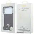 Калъф за iPhone 18 Pro Max / iPhone 17 Pro Max - Grained Leather Round Strass Logo MagSafe (GUHMP18X6PSRMDEU) - Guess - Бордо