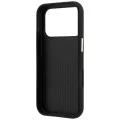 Калъф за iPhone 18 Pro Max / iPhone 17 Pro Max - Grained Leather and Big Resin Logo (GUHCP18X6PSS4RGK) - Guess - Черен