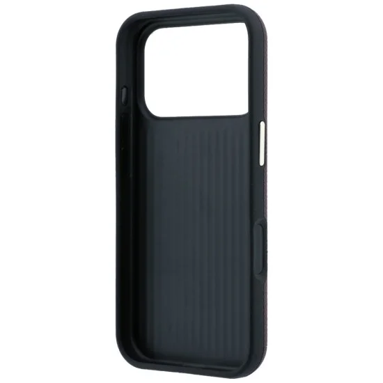 Калъф за iPhone 18 Pro Max / iPhone 17 Pro Max - Grained Leather and Big Resin Logo (GUHCP18X6PSS4RGU) - Guess - Бордо