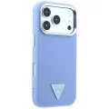 Калъф за iPhone 18 Pro Max / iPhone 17 Pro Max - Grained Triangle Logo MagSafe (GUHMP18XPGSMTLSB) - Guess - Светло син