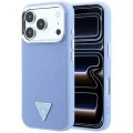 Калъф за iPhone 18 Pro Max / iPhone 17 Pro Max - Grained Triangle Logo MagSafe (GUHMP18XPGSMTLSB) - Guess - Светло син