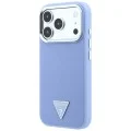 Калъф за iPhone 18 Pro Max / iPhone 17 Pro Max - Grained Triangle Logo MagSafe (GUHMP18XPGSMTLSB) - Guess - Светло син