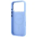 Калъф за iPhone 18 Pro Max / iPhone 17 Pro Max - Grained Triangle Logo MagSafe (GUHMP18XPGSMTLSB) - Guess - Светло син