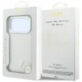 Калъф за iPhone 18 Pro Max / iPhone 17 Pro Max - Grained Triangle Logo MagSafe (GUHMP18XPGSMTLSE) - Guess - Бежов
