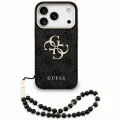 Калъф за iPhone 18 Pro Max / iPhone 17 Pro Max - Hardcase 4G Classic Logo with Strap (GUHCP18XP4GMGSCK) - Guess - Черен