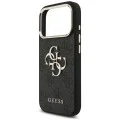 Калъф за iPhone 18 Pro Max / iPhone 17 Pro Max - Hardcase 4G Classic Logo with Strap (GUHCP18XP4GMGSCK) - Guess - Черен