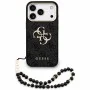 Калъф за iPhone 18 Pro Max / iPhone 17 Pro Max - Hardcase 4G Classic Logo with Strap (GUHCP18XP4GMGSCK) - Guess - Черен
