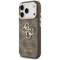 Калъф за iPhone 18 Pro Max / iPhone 17 Pro Max - Hardcase 4G Classic Logo with Strap (GUHCP18XP4GMGSCW) - Guess - Кафяв