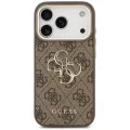 Калъф за iPhone 18 Pro Max / iPhone 17 Pro Max - Hardcase 4G Classic Logo with Strap (GUHCP18XP4GMGSCW) - Guess - Кафяв