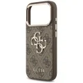 Калъф за iPhone 18 Pro Max / iPhone 17 Pro Max - Hardcase 4G Classic Logo with Strap (GUHCP18XP4GMGSCW) - Guess - Кафяв