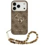 Калъф за iPhone 18 Pro Max / iPhone 17 Pro Max - Hardcase 4G Classic Logo with Strap (GUHCP18XP4GMGSCW) - Guess - Кафяв