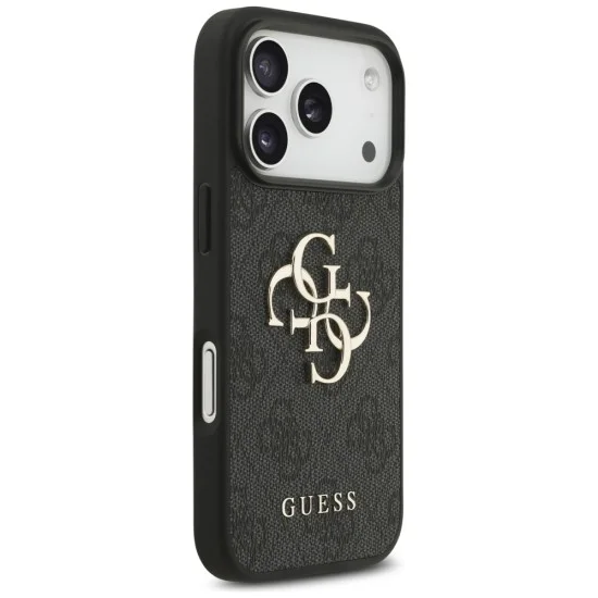 Калъф за iPhone 18 Pro Max / iPhone 17 Pro Max - Hardcase 4G Classic Logo with Strap (GUHCP18XP4GMGSK) - Guess - Черен