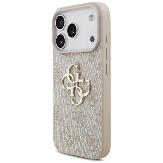 Калъф за iPhone 18 Pro Max / iPhone 17 Pro Max - Hardcase 4G Classic Logo with Strap (GUHCP18XP4GMGSP) - Guess - Розов