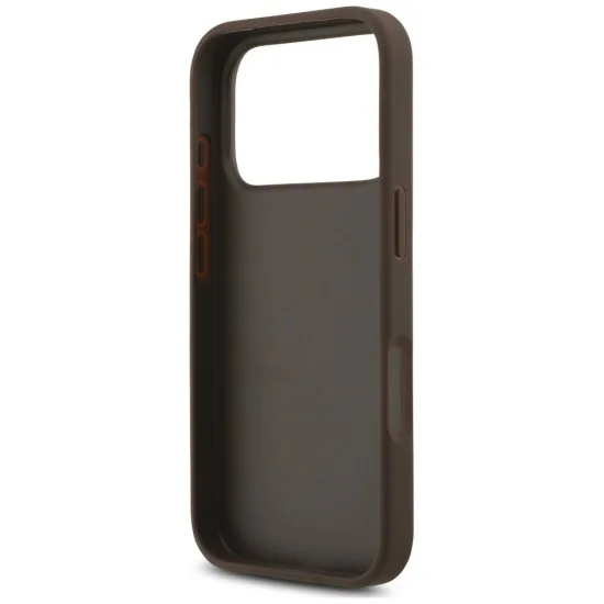 Калъф за iPhone 18 Pro Max / iPhone 17 Pro Max - Hardcase 4G Classic Logo with Strap (GUHCP18XP4GMGSW) - Guess - Кафяв