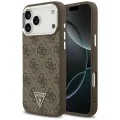 Калъф за iPhone 18 Pro Max / iPhone 17 Pro Max - Hardcase 4G Triangle Logo MagSafe (GUHMP18XP4TSRCMW) - Guess - Кафяв