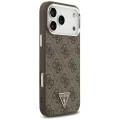 Калъф за iPhone 18 Pro Max / iPhone 17 Pro Max - Hardcase 4G Triangle Logo MagSafe (GUHMP18XP4TSRCMW) - Guess - Кафяв