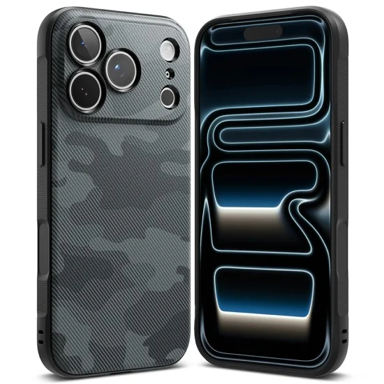 Калъф за iPhone 18 Pro Max / iPhone 17 Pro Max - Onyx - Ringke - Камуфлажно черен