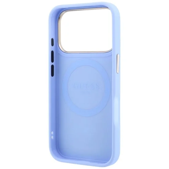 Калъф за iPhone 18 Pro Max / iPhone 17 Pro Max - Peony 4G Small Logo MagSafe (GUHMP18X6PGS4NPB) - Guess - Светло син