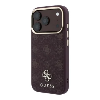 Калъф за iPhone 18 Pro Max / iPhone 17 Pro Max - Peony 4G Small Logo MagSafe (GUHMP18X6PGS4NPU) - Guess - Бордо