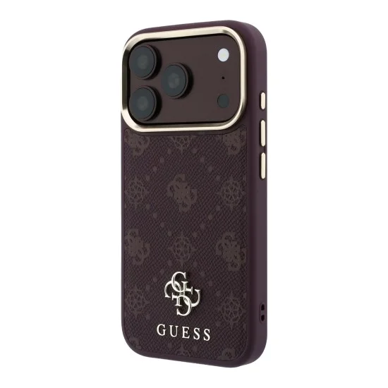 Калъф за iPhone 18 Pro Max / iPhone 17 Pro Max - Peony 4G Small Logo MagSafe (GUHMP18X6PGS4NPU) - Guess - Бордо