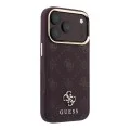 Калъф за iPhone 18 Pro Max / iPhone 17 Pro Max - Peony 4G Small Logo MagSafe (GUHMP18X6PGS4NPU) - Guess - Бордо