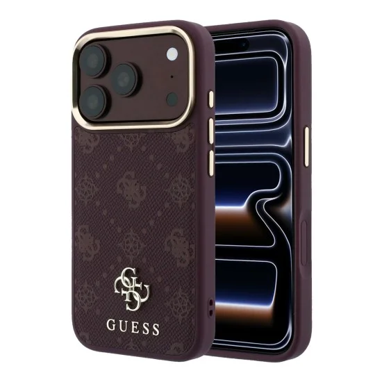 Калъф за iPhone 18 Pro Max / iPhone 17 Pro Max - Peony 4G Small Logo MagSafe (GUHMP18X6PGS4NPU) - Guess - Бордо