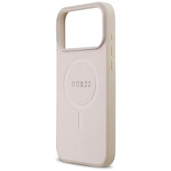 Калъф за iPhone 18 Pro Max / iPhone 17 Pro Max - Saffiano MagSafe (GUHMP18XPSAHMCP) - Guess - Розов