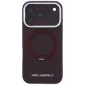 Калъф за iPhone 18 Pro Max / iPhone 17 Pro Max - Saffiano Ring Stand 360° Classic Logo (KLHMP18X6PSARSKMR) - Karl Lagerfeld - Бордо