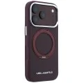 Калъф за iPhone 18 Pro Max / iPhone 17 Pro Max - Saffiano Ring Stand 360° Classic Logo (KLHMP18X6PSARSKMR) - Karl Lagerfeld - Бордо