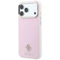 Калъф за iPhone 18 Pro Max / iPhone 17 Pro Max - Saffiano Small 4G Classic MagSafe (GUHMP18X6PSA4DMP) - Guess - Розов