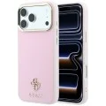 Калъф за iPhone 18 Pro Max / iPhone 17 Pro Max - Saffiano Small 4G Classic MagSafe (GUHMP18X6PSA4DMP) - Guess - Розов