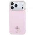 Калъф за iPhone 18 Pro Max / iPhone 17 Pro Max - Saffiano Small 4G Classic MagSafe (GUHMP18X6PSA4DMP) - Guess - Розов