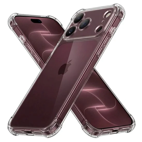Калъф за iPhone 18 Pro Max / iPhone 17 Pro Max - Shockproof Clear Silicone - Techsuit - Прозрачен
