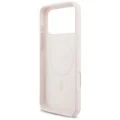 Калъф за iPhone 18 Pro Max / iPhone 17 Pro Max - Silicone Script Metal Logo MagSafe (GUHMP18XSMBSLP) - Guess - Розов