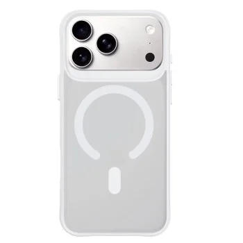 Калъф за iPhone 18 Pro Max / iPhone 17 Pro Max - Smoke MagCase - 3mk - Бял