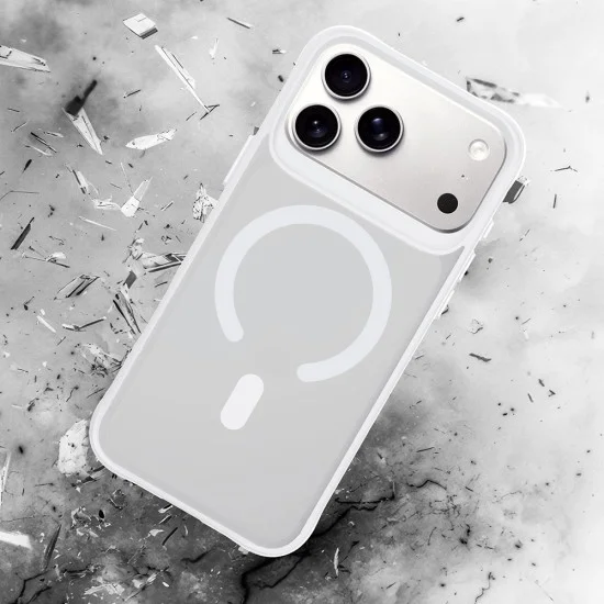 Калъф за iPhone 18 Pro Max / iPhone 17 Pro Max - Smoke MagCase - 3mk - Бял