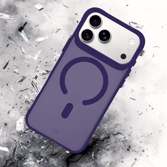 Калъф за iPhone 18 Pro Max / iPhone 17 Pro Max - Smoke MagCase - 3mk - Лилав