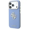 Калъф за iPhone 18 Pro Max / iPhone 17 Pro Max - Smooth Big Strass Logo (GUHCP18X6PWGSPDB) - Guess - Светло син
